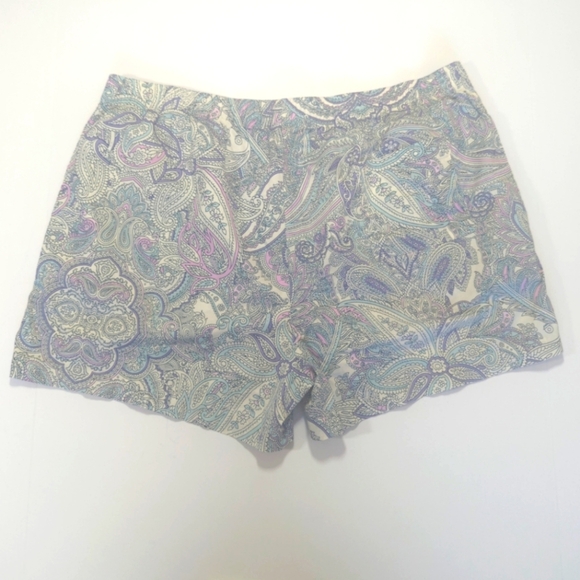 Soma Cotton Poplin Pajama Shorts In Global Paisley - Picture 11 of 12